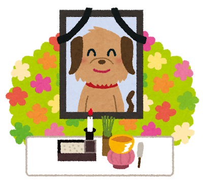 犬の葬式の絵